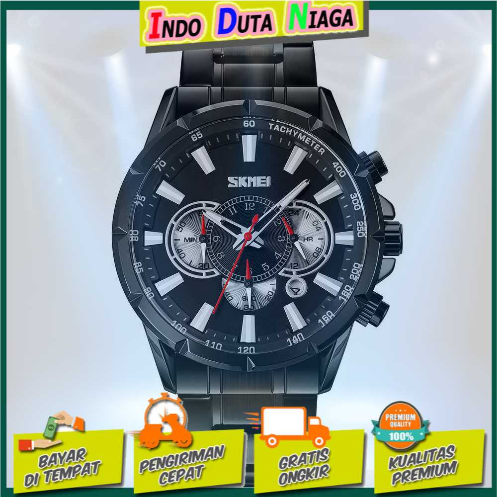 IDN - SKMEI Jam Tangan Pria Analog Chronograph Stainless Steel - 9241