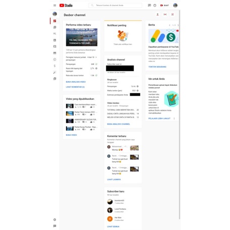 AKUN YOUTUBE MONETISASI SUDAH PIN + ADSENSE