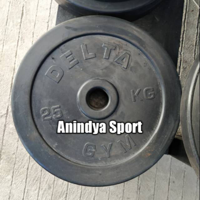 Delta Rubber Plate 25 Kg - Piringan Barbell-Dumbell 25 Kg