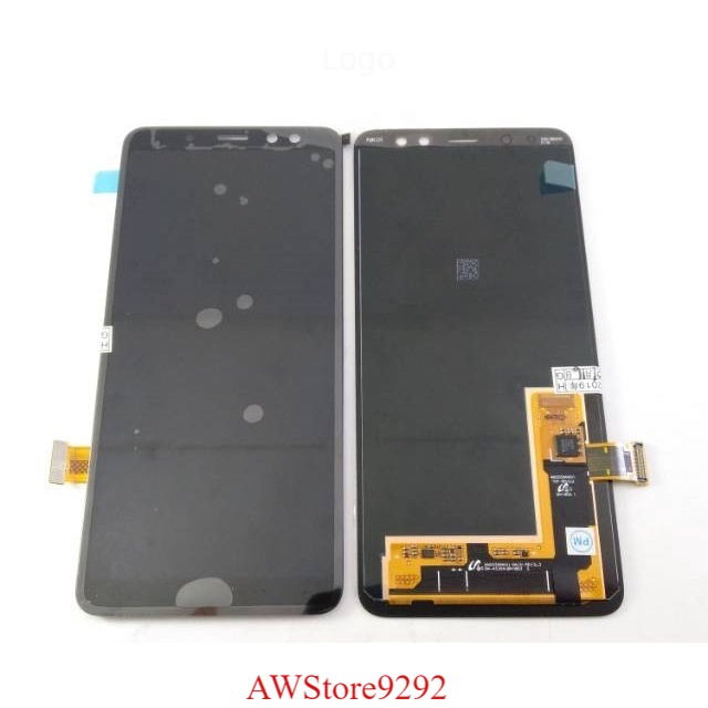 Layar Sentuh LCD TS Touchscreen Fullset Samsung A8 PLUS 2018 A730 OLED BLACK