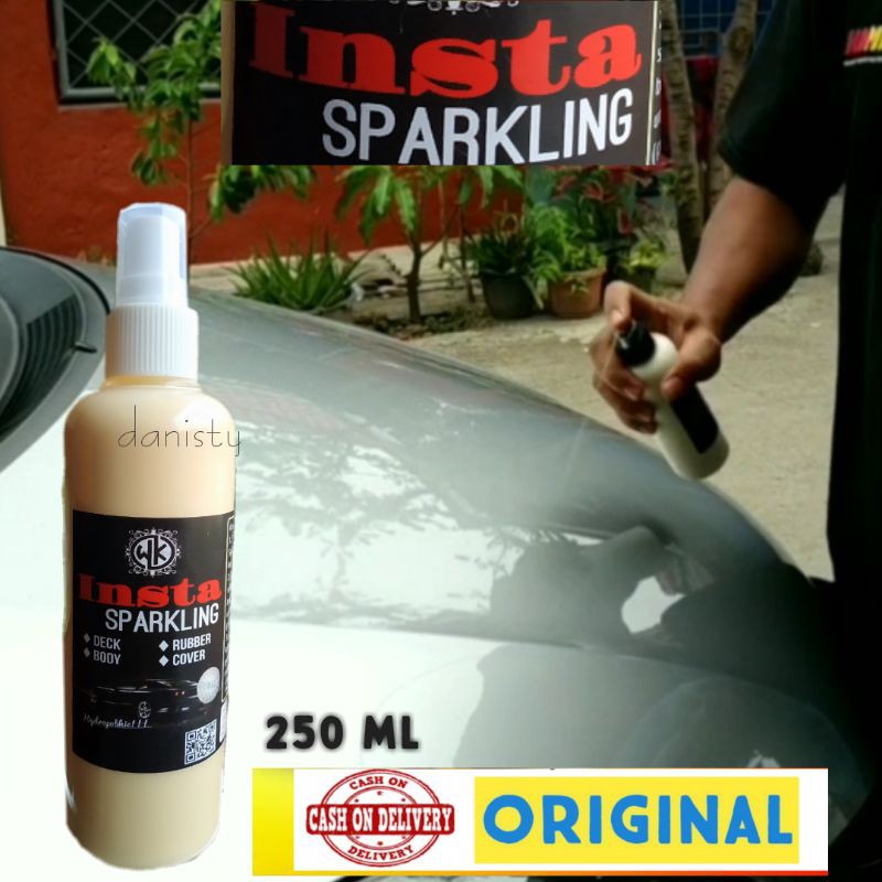 pengkilap dan penghitam body motor insta sparkling pelindung cat daun talas hidropoblic