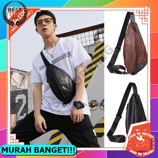 Tas Selempang Slempang Pria Kekinian Cowok Bahu 2021 Slmpang Murah Terbaru Cowo 2022 Slingbag Tas Se