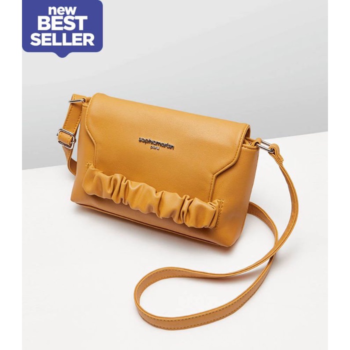 TAS SELEMPANG WANITA FRISE MUSTARD SHOPIE MARTIN SOPHIE PARIS PROMO 2022