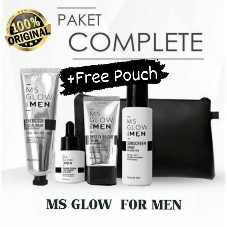 Ms Glow Men Paket Komplit 4in1 | Skincare Cowok Terbaik