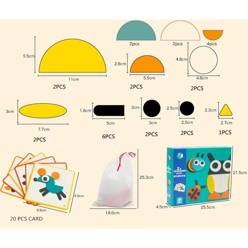 BIANCA - Puzzle Edukasi Bentuk dan Hewan