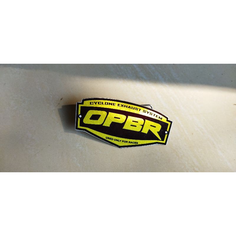 emblem knalpot OPBR untuk slincer knalpot