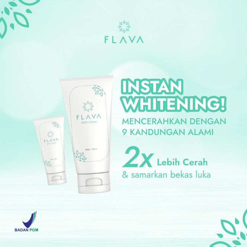 FLAVA WHITENING BODY SERUM PEMUTIH BADAN ALAMI GLOWING SKINCARE LOTION PEMUTIH AMAN BUSUI INSTAN WHI