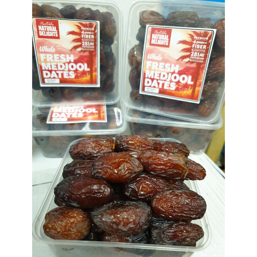 Medjool Fresh Date 1kg - Kurma Medjol Dates palestine / Natural Delight Jumbo / Oleh Oleh Haji