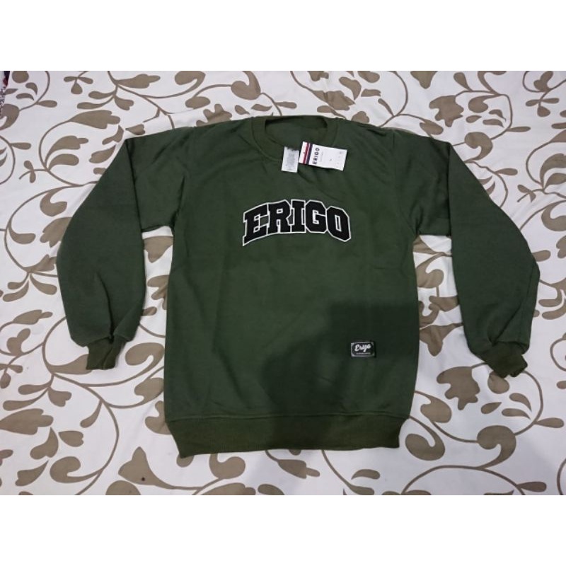 Sweater Erigo Crewneck Bordir Pria Wanita Premium M L XL XXL