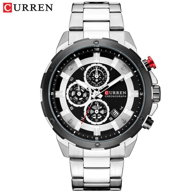 Premium (RRW) Jam Tangan Analog Pria Stainless Steel Quartz Fashion Casual Pria Import JAM JM JQM