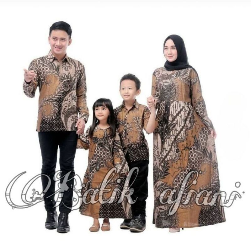 Couple Gamis Family Batik keluarga ,Sarimbit Ibu Ayah Dan Anak,Baju Couple Batik Murah Seragam