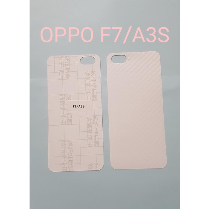 SKIN CARBON OPPO A3S ~ ANTI GORES BACK OPPO A3S REALME C1 ~ HP