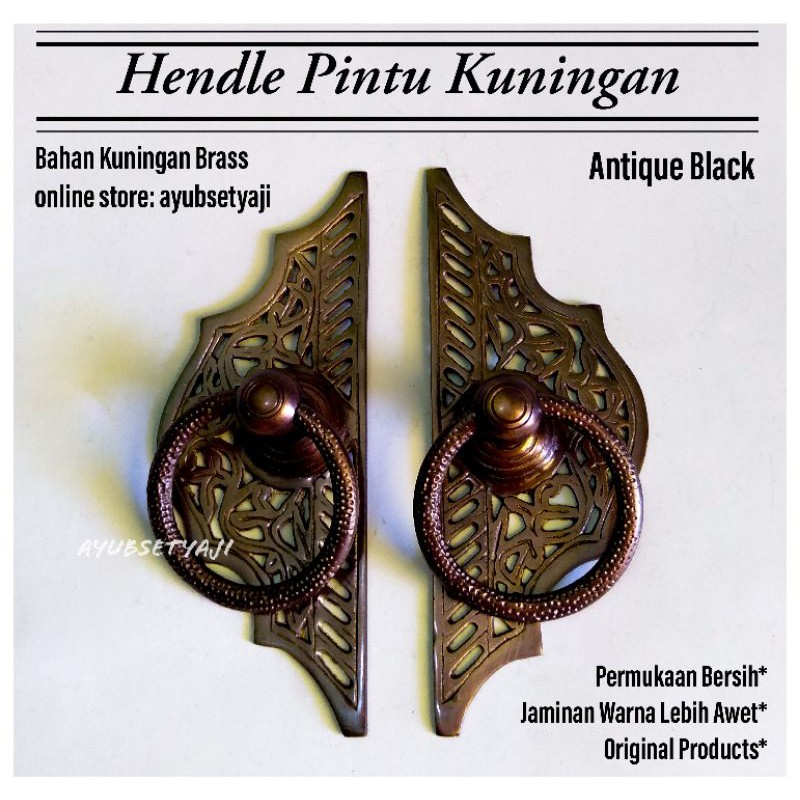Handle Pintu FULL KUNINGAN Antik tarikan pintu KUAT SOLID gagang pintu hendel hendle Pintu Gebyok 59