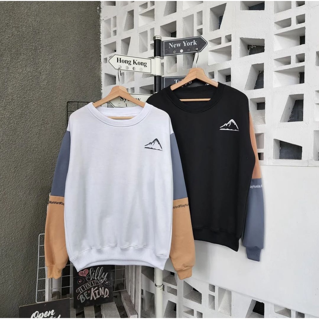 MOUNTAIN SWEATER OVERSIZE CREWNECK WANITA TERBARU