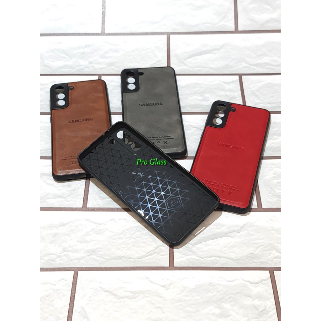 C115 Samsung S21 / S21 PLUS / S21 ULTRA Premium Leather Silicone Case Casing Kulit