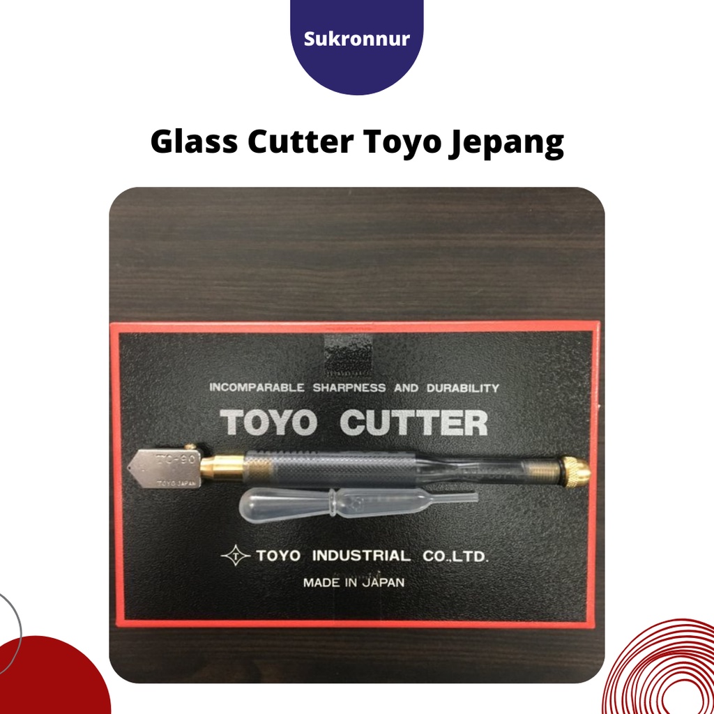 Toyo Asli Japan  TC-30 TC-90 Pisau Pemotong Kaca Glass Cutter Ori