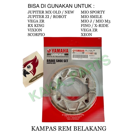 Kampas Rem Belakang Tromol Yamaha Vega ZR Jupiter MX old / new / Vixion / ALL MIO / Byson / Scorpio / MIO J