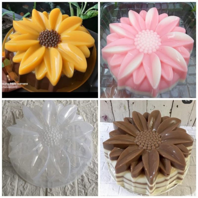 Cetakan puding bunga matahari