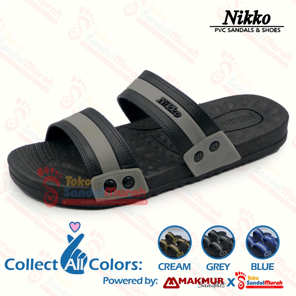 Toko Sandal Murah - Sandal Selop Pria Ban 2 / Sandal Pria Terbaru / Sandal Pria Casual / Sandal Slip On Karet Murah / Sandal Tahan Air / Sandal Kekinian [ TK Sandal Murah M 03 Nikko 614 ]