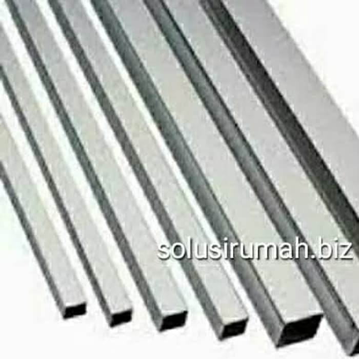 HOLLOW ALUMINIUM 20 X 20MM P 1M PIPA KOTAK per 1 meter