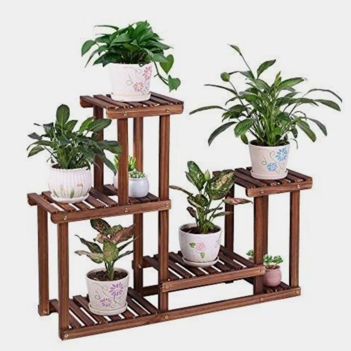 RAK KAYU/RAK TANAMAN KAYU/RAK KAKTUS CANTIK/RAK TANAMAN UNIK DFDFF646416