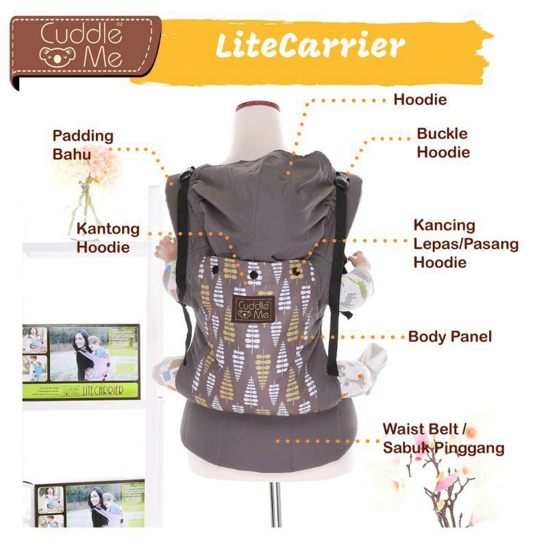 FREE GIFT Cuddle me LITE carrier  / Cuddleme Lite Carrier drollpad footstrap / SSC Gendongan MShape