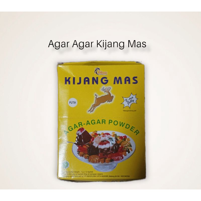 

Agar Agar Kijang Mas 7gr (1Box/isi 12pcs)