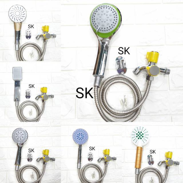 ( By 1 Get 1 ) Beli Hand Shower Kamar Mandi Dapat Kran Cabang Double 2 Lobang