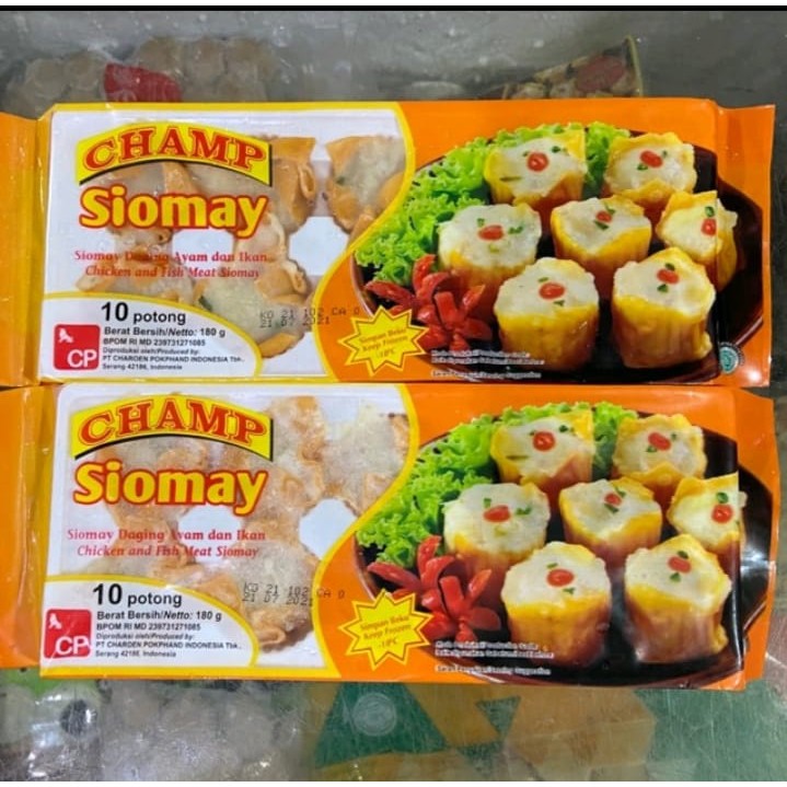 

Champ Siomay Ayam Dan Ikan 180Gram siomay Frozenfood isi 10