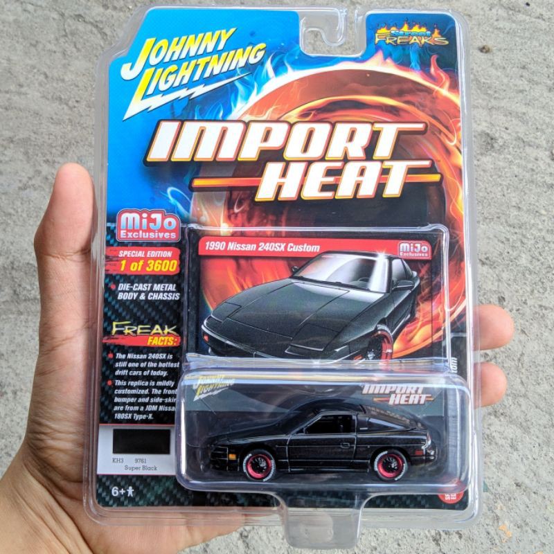 Johnny Lightning 1990 Nissan 240SX hitam