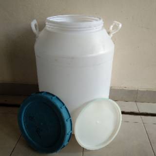 Drum gentong plastik HDPE kap. 50Lt sebagai toples tempat