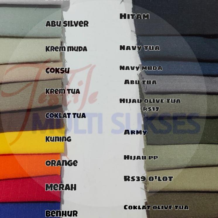 SML.20Au22н ▪ Bahan Kain Ripstop RIPSTOK Ribstop Ribstok polos seragam tactical pdl lapangan outdoor