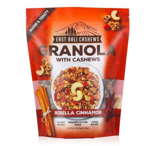 East Bali Cashews Granola Rosella Cinnamon 400gr