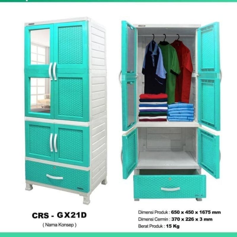 LEMARI NAPOLLY GANTUNGAN + KACA