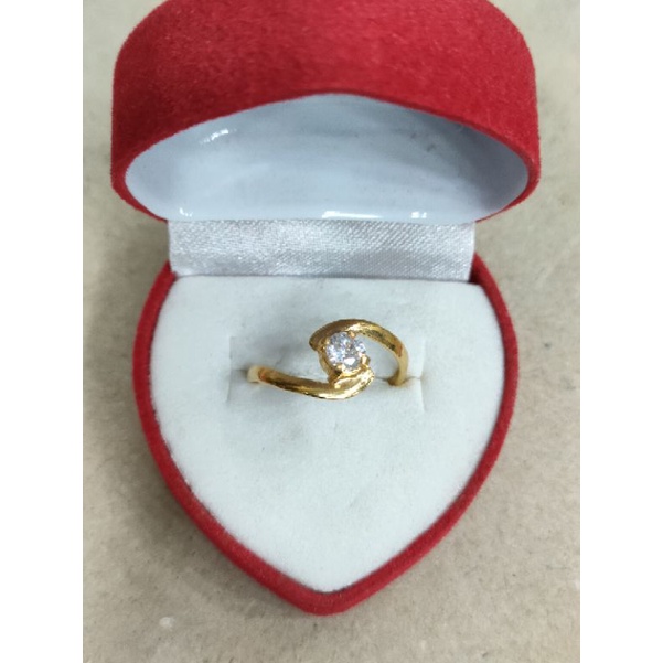 cincin mata 1 silang putih 1 gram emas muda