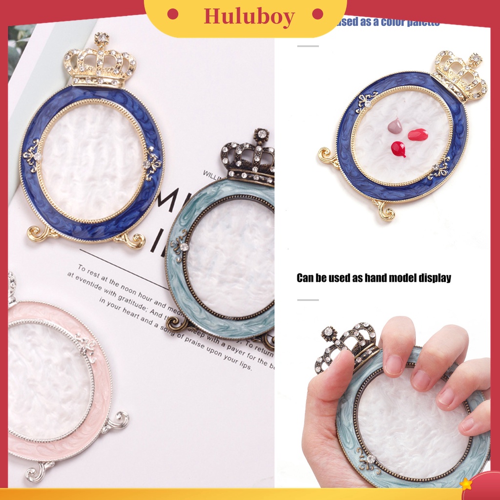 Huluboy Huluboy♡ Stand Display Kutek Gel Bentuk Mahkota Bahan Resin Untuk Latihan Nail Art