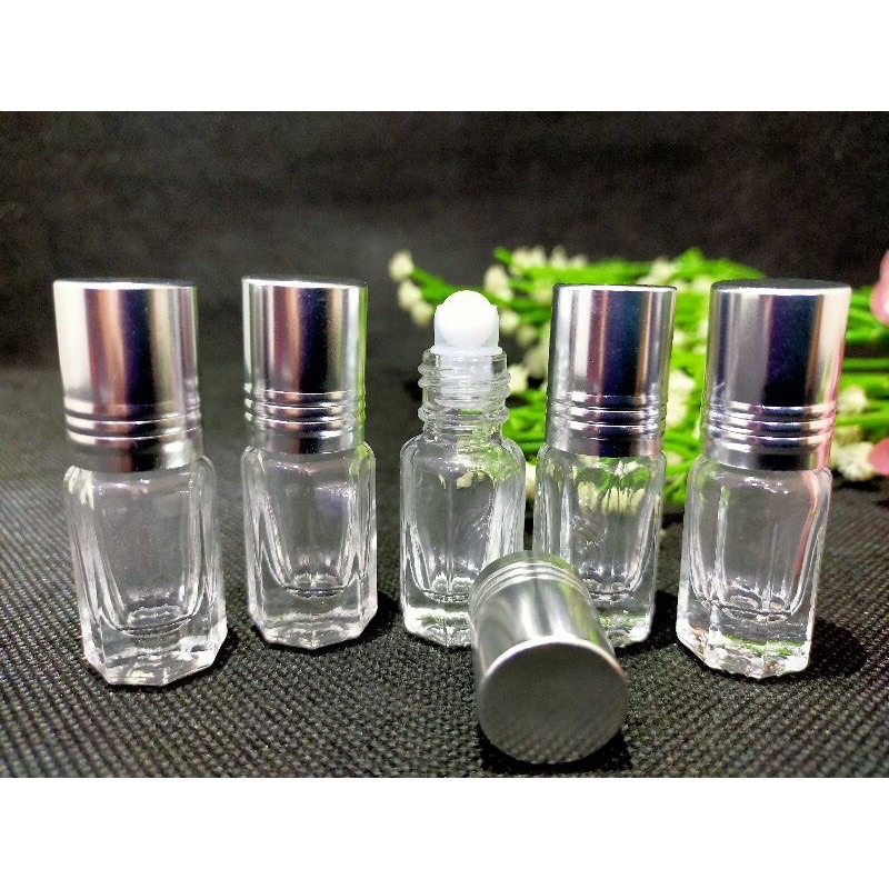 Botol Roll On 3 ML ( Harga 1 Lusin = 12 Botol ) - Botol Sample Bibit Parfum - Botol Parfum Roll On -