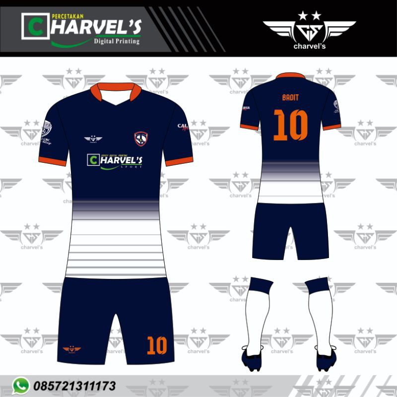 Setelan Jersey Futsal Sepakbola Voly Desain sendiri