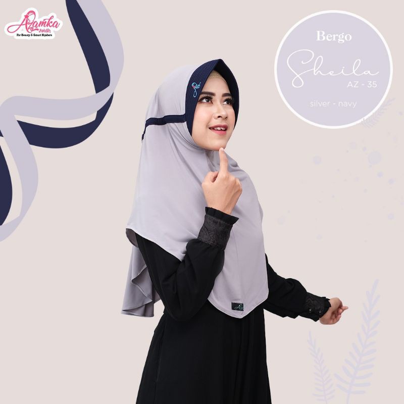 Bergo Sheila Ori by Azamka/Hijab serut belakang