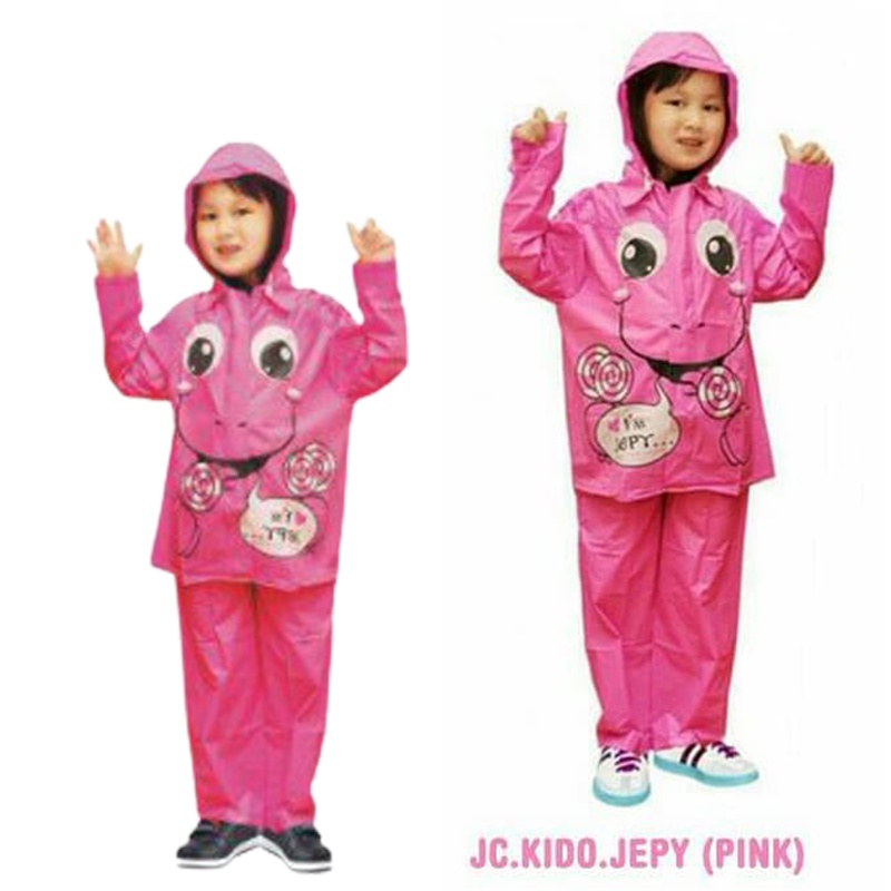 PROMO! Jas Hujan Anak KIDO Kiddo Imut Imoet Baju Indoplast Jas Hujan Setelan Jaket Celana Kecil Lucu Jas SD Anak-anak Kecil