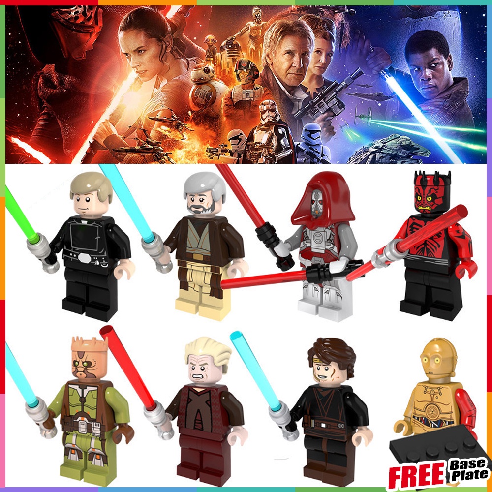 Mini Figure Luke Skywalker Star Wars Jedi Knight Darth Maul Sith Warrior C-3PG PG8021