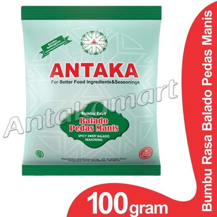 

Instan-Masak-Bumbu- 100G Bumbu Antaka : Rasa Balado Pedas Manis -Bumbu-Masak-Instan.