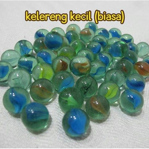 TRADISIONAL MAINAN ANAK 100 PCS KELERENG MINI / KECIL MOTIF BIASA