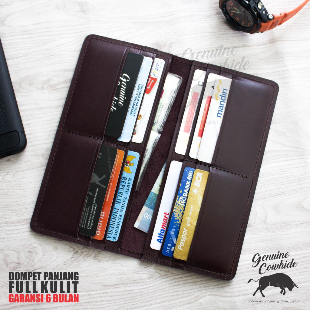 Dompet Panjang Full Kulit Asli Kulit Tebal Experd Long Wallet Genuine Cowhide