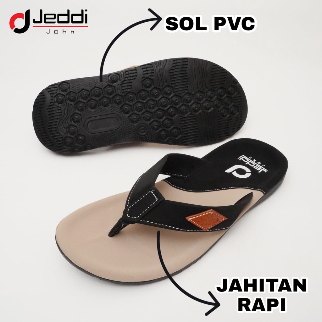 JEDDI [HW-02] Sandal Japit Pria/ Sandal Distro Cowok/ Sendal Jepit Cowok Kasual Santai/ Sandal Jepit