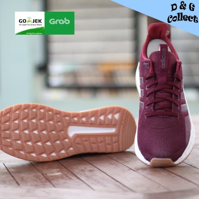 SEPATU PRIA ADIDAS QUESTAR RIDE MAROON ORIGINAL SNEAKERS COWOK BAGUS