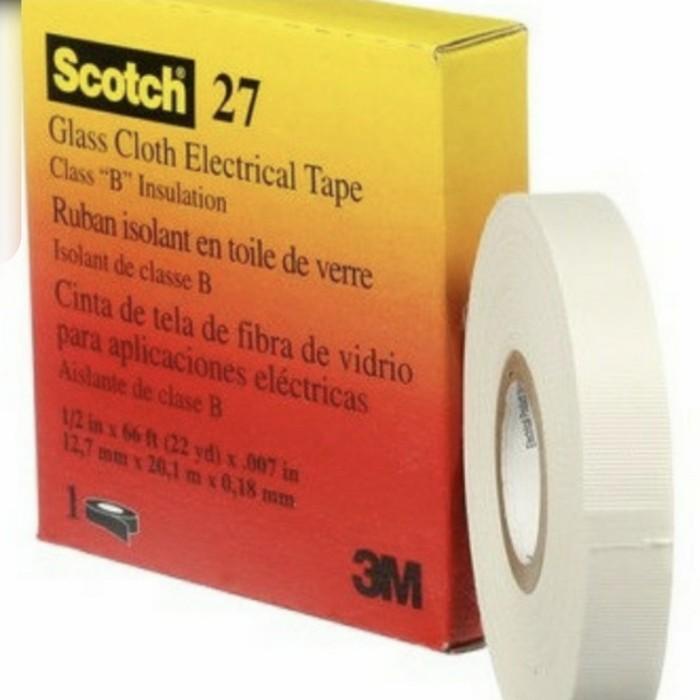 

[Cod] 3M Scotch 27 Glass Cloth Tape / Isolasi Tahan Panas Size 12Mm