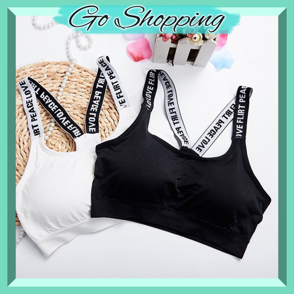 GO! BR015 sport X bra fashion wanita bra yoga bra fashion BH TANPA KAWAT BAJU DALAM OLAHRAGA CEWEK COD