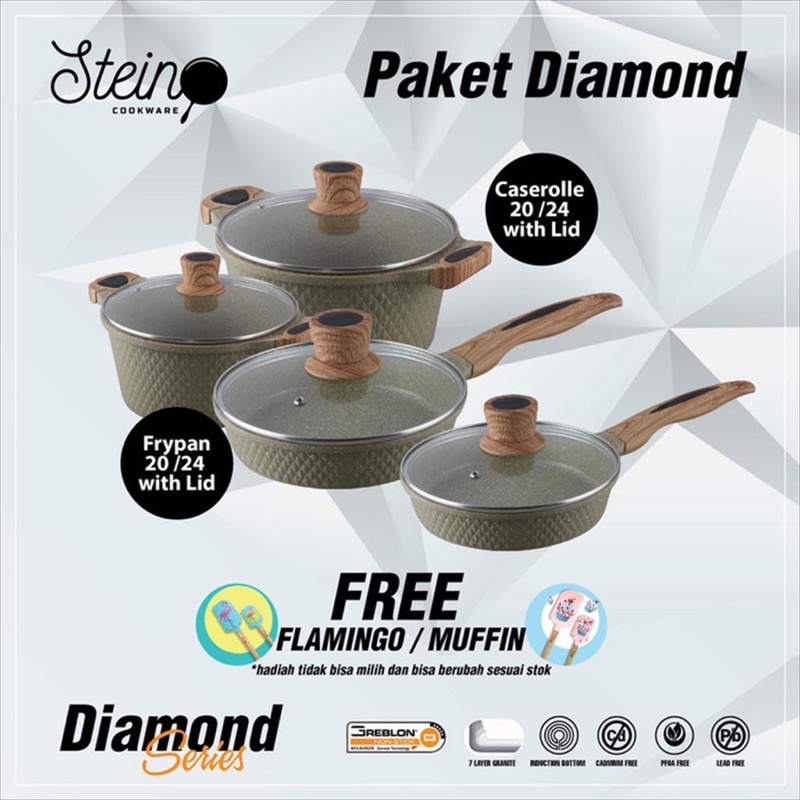 Stein Cookware Paket DIAMOND - DIJAMIN 100% ORIGINAL