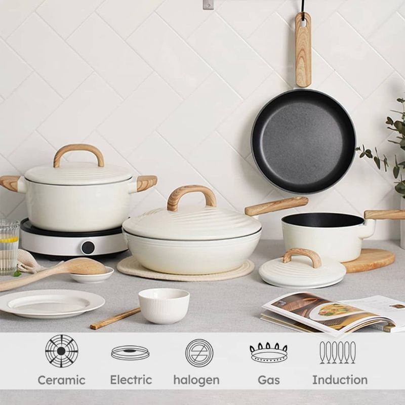 cooker king white set gra ite 4 PCs dengan tutup